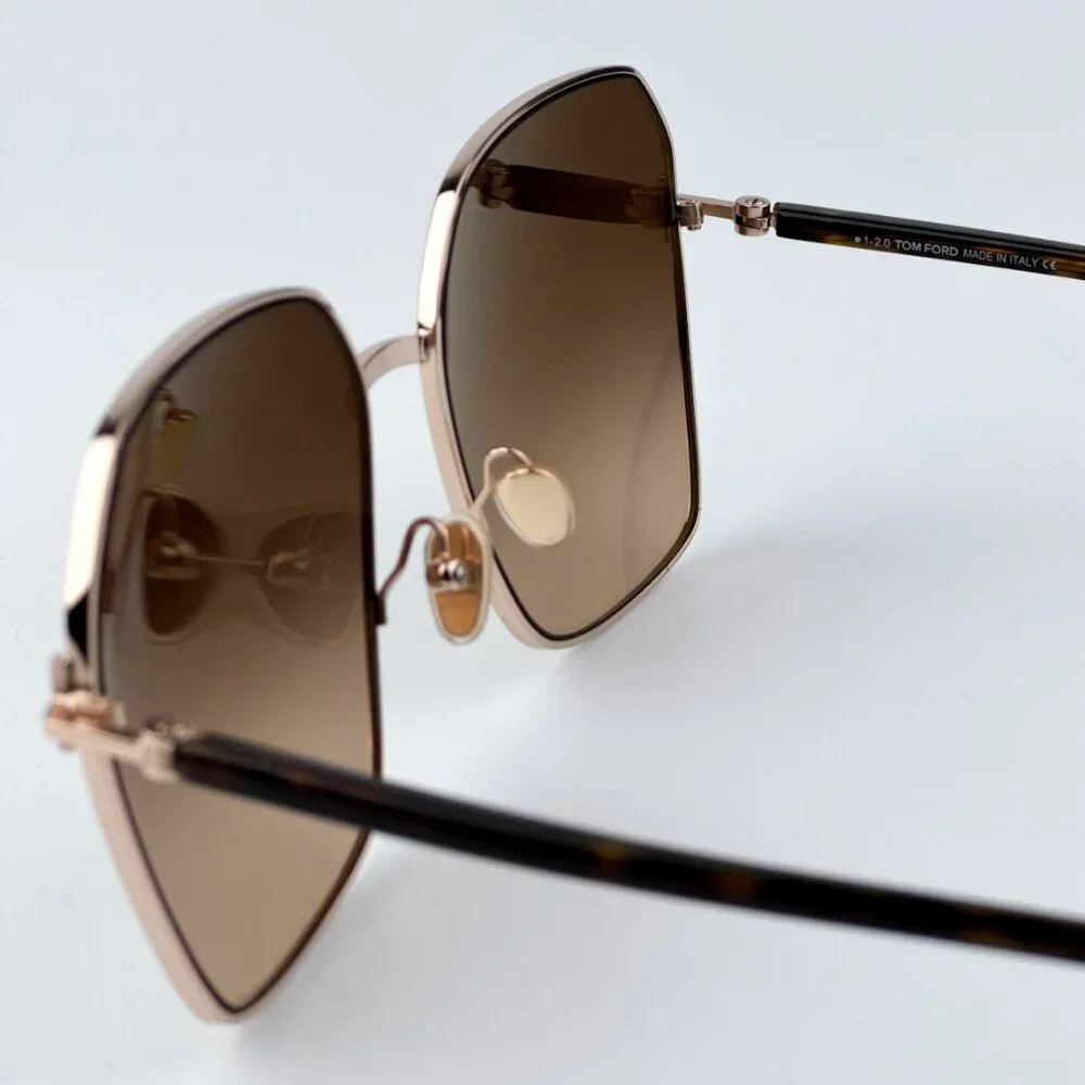 Tom Ford Women BRAND NEW Sunglasses CLAUDIA-02 Gold Havana Gradient FT0839 52F